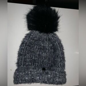 Express‎ fuzzy winter hat with puff ball O/S